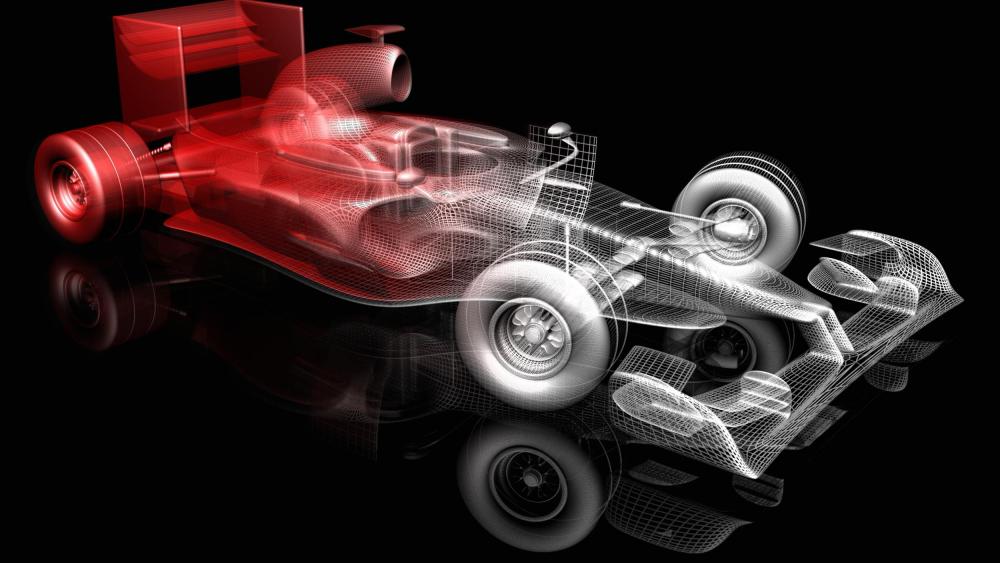 3D render of a motorsport vehicle